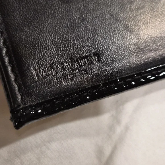 YSL Yves Saint Laurent Black and Gold Wallet - Picture 8 of 11